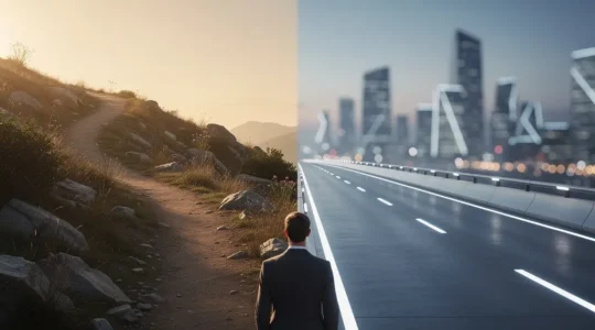 A SaaS founder at a strategic crossroads between bootstrapping and venture capital funding paths