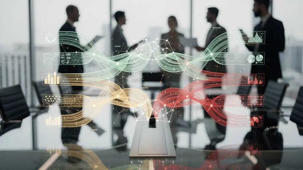 Close-up of digital twin simulation showing supply chain network predictions