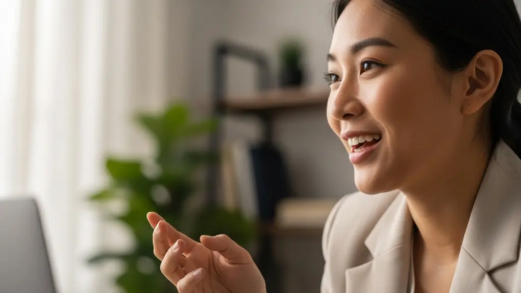 Diverse team members in a video conference meeting with visible engagement