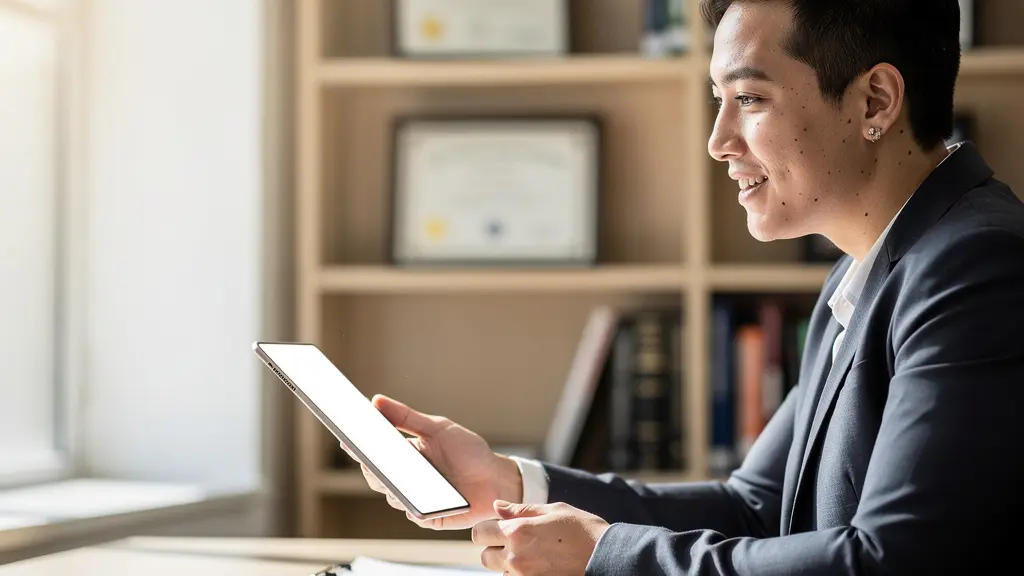 Academic advisor and student discussing career opportunities in a university office